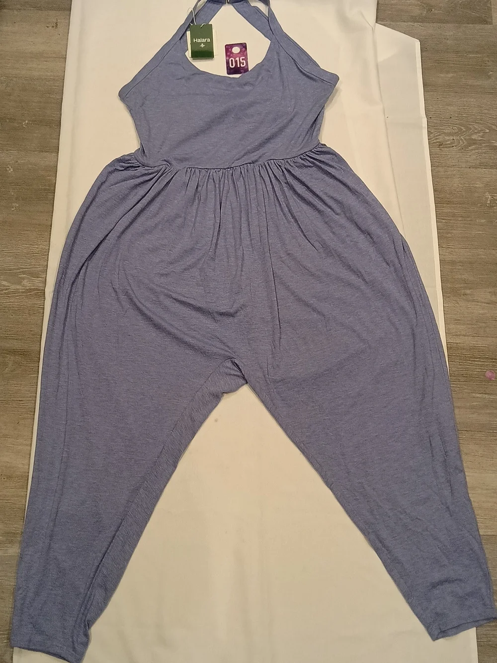 HALARA Lavender-Blue Relaxed Harem Jumpsuit